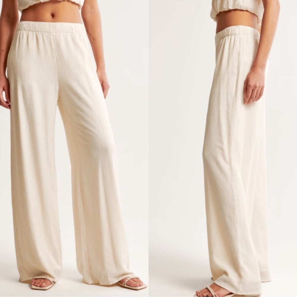 Abercrombie & Fitch Crinkle Textured Pull On Pant